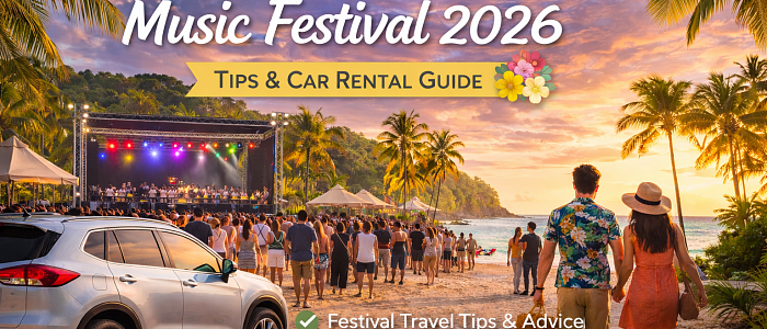 Visitors traveling to St Lucia Jazz Festival 2026 with a rental car
